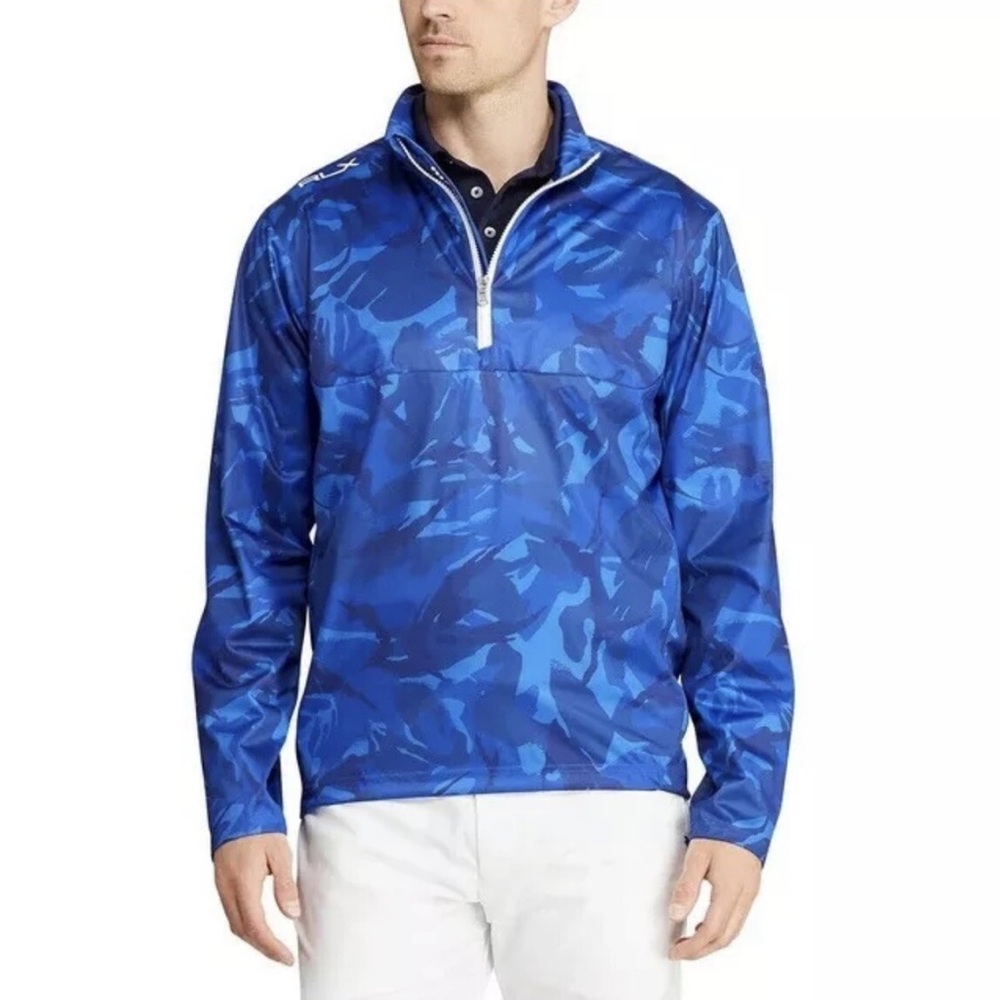 RLX Ralph Lauren Blue Camouflage Quarter zip